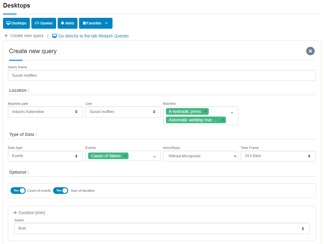 Query editor for Redash in Omnimes